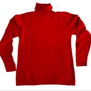 Vintage Field Manor Cashmere Sweater Turtleneck Size Med Womens Red